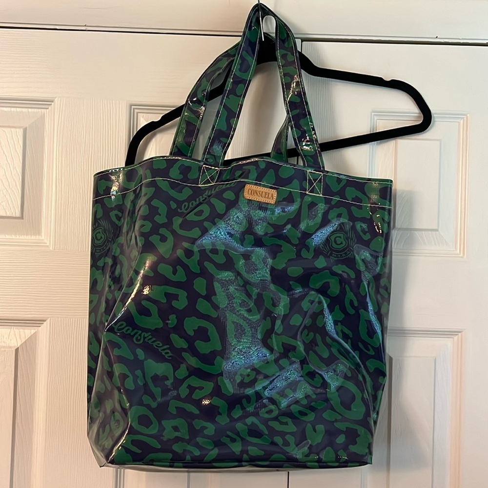 Consuela Green and Blue Tote Bag